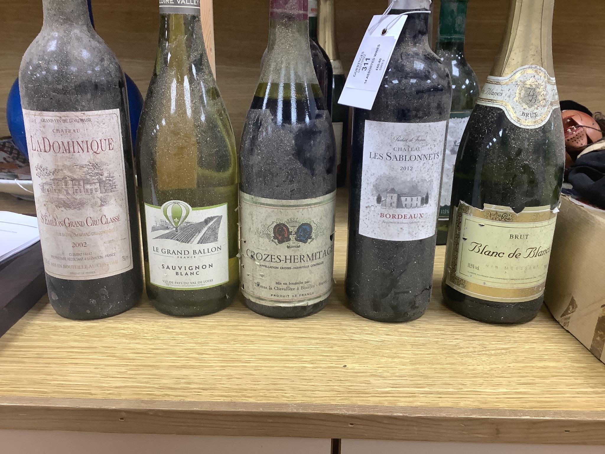 14 assorted wines